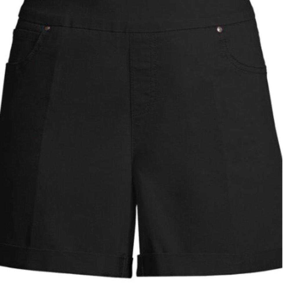 Shorts womens size XXL(20) black inseam 5" new 71% cotton 26% polyester spandex